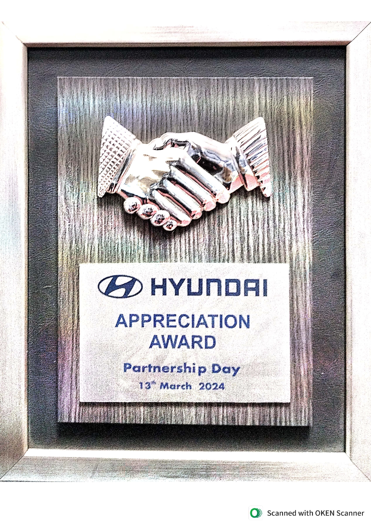 Hyundai Appreciation Award